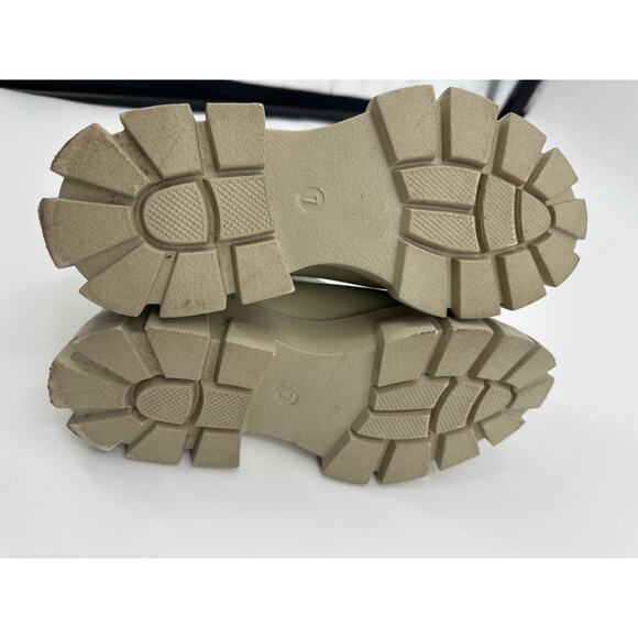 Jeffrey Campbell Women Cream Pleu Platform Waterproof Rain Boots Size 7 - Picture 7 of 9